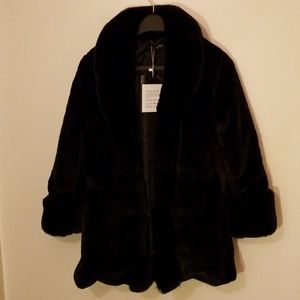 NWT Faux Fur Black Jacket